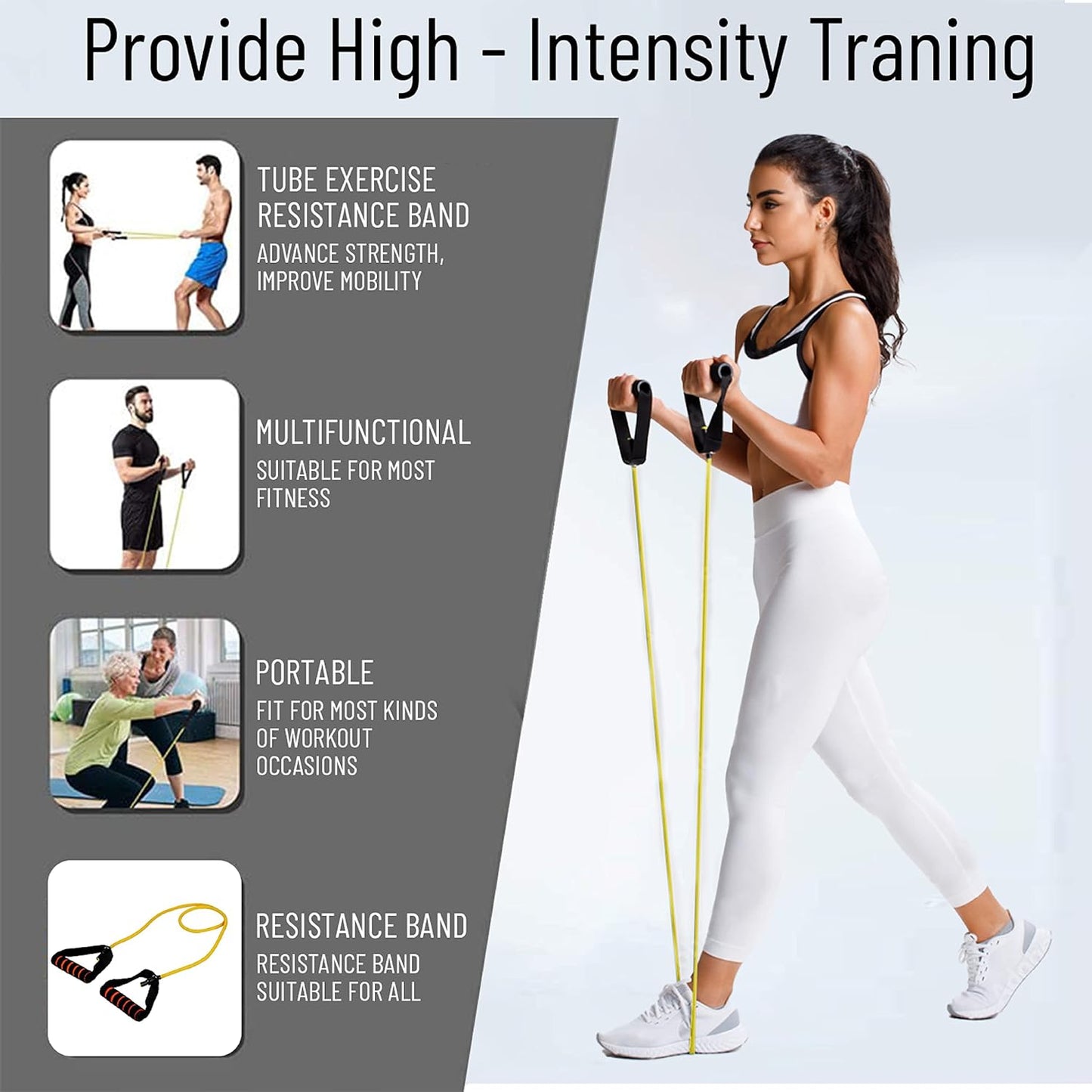 Heavy Resistance Band for Workout Set Exercise & Stretching Pull up Bands for Home Exercise Bands for Gym Men & Women, Loop Bands Toning Bands Resistance Band for Men, 1200X5X8 Cm - Yellow