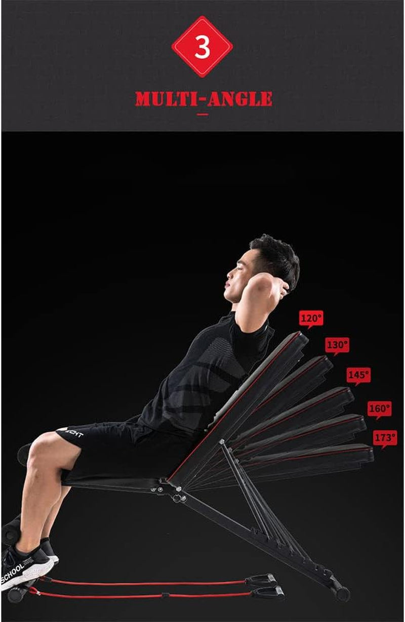 Adjustable Weight Abdominal Bench Sit-Up Back Support Fitness Flat Gym Exercise Dumbbell