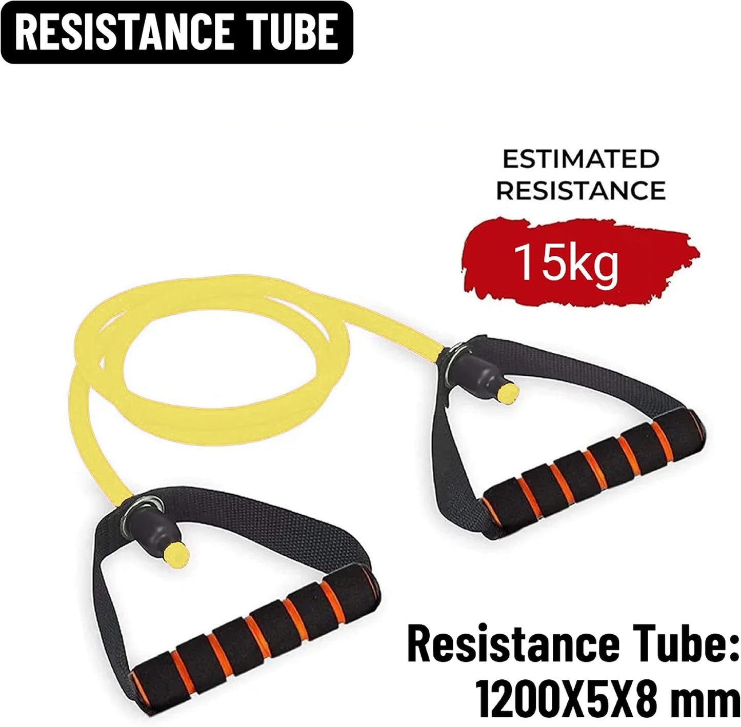 Heavy Resistance Band for Workout Set Exercise & Stretching Pull up Bands for Home Exercise Bands for Gym Men & Women, Loop Bands Toning Bands Resistance Band for Men, 1200X5X8 Cm - Yellow
