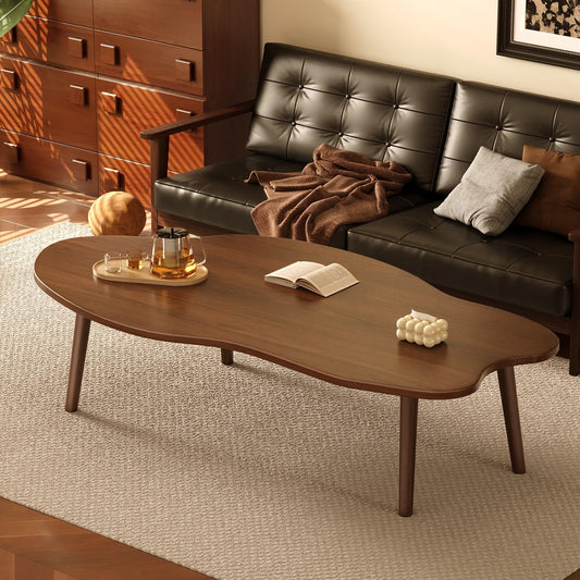 Modern Coffee Table for Living Room, 39" Wooden End Table, Side Table, Tea Table for Modern Design Furniture for Home - Oak Color | Center Table for Living Room