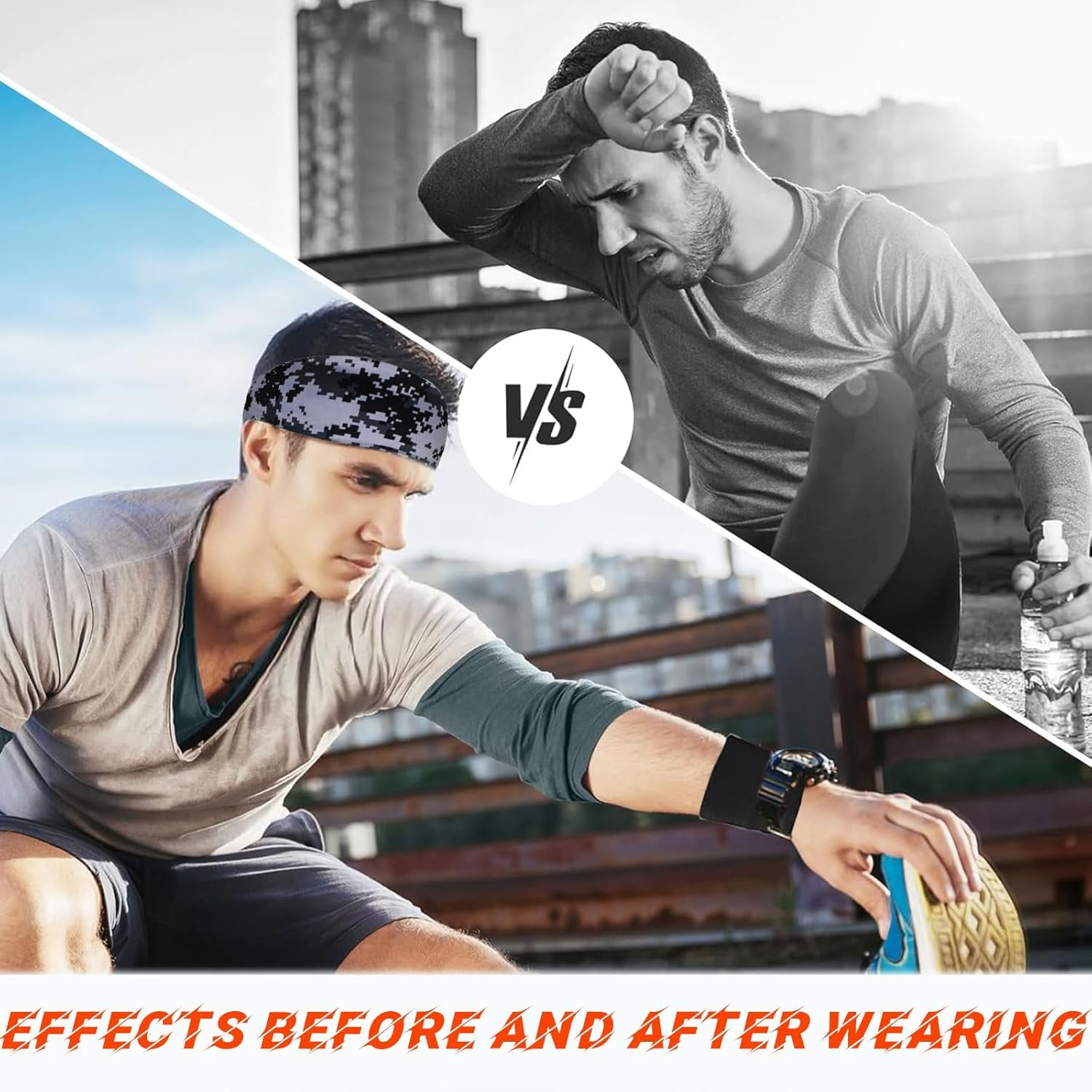 Pack of 6 Sweatbands, Unisex Sweatbands, Tennis, Fitness Sweatbands, Sports, Sweatband Children'S Wrist for Yoga, Running, Cycling, Basketball, Jogging, Fitness