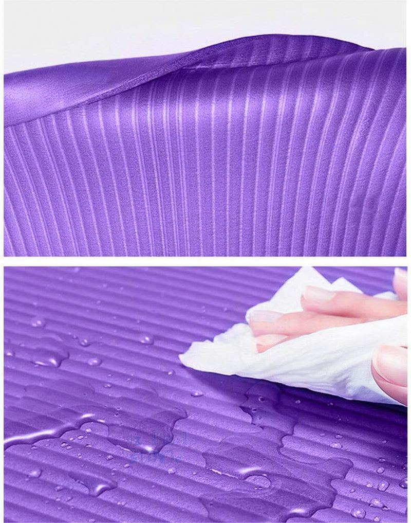 Thick 15MM Yoga Mat - NBR Non-Slip Exercise Mat for Yoga, Pilates & Home Workouts - High Density Foam with Carrying Strap - Cushioned Gym Mat for Knee & Joint Support (183X61Cm)