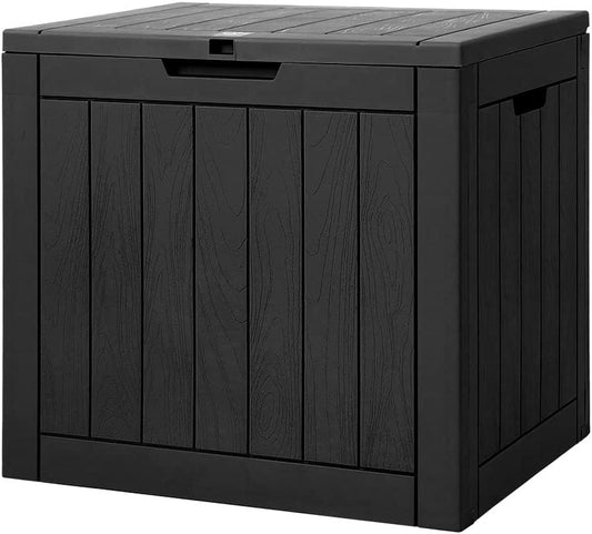Gardeon Indoor/Outdoor Storage Box 118L with Lockable Lid for Patio Cushions, Pool Accessories, Toys, Gardening Tools, Sports Equipment, Waterproof and UV Resistant Resin, Black