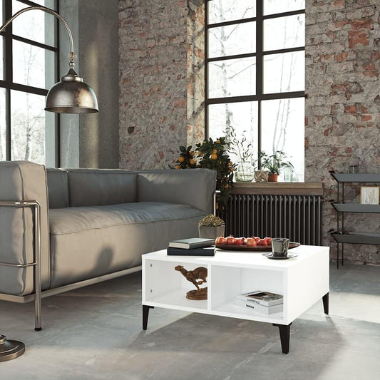 Coffee Table White 60X60X30 Cm Engineered Wood Home Coffee Table