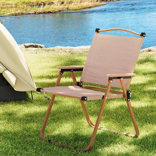 Folding Camping Chair, Beach Chairs Camp Portable Outdoor Patio Furniture Garden Backyard Hiking Fishing Picnic, Steel Ultralight with Handle Heavy Duty