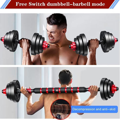 Dumbbells Set, Dumbbells Adjustable, 2-Piece Plastic Dumbbell Set, Short Long Dumbbell, Adjustable Dumbbell Bars, Dumbbell Set, Weights for Aerobics, Fitness, Gym, Training
