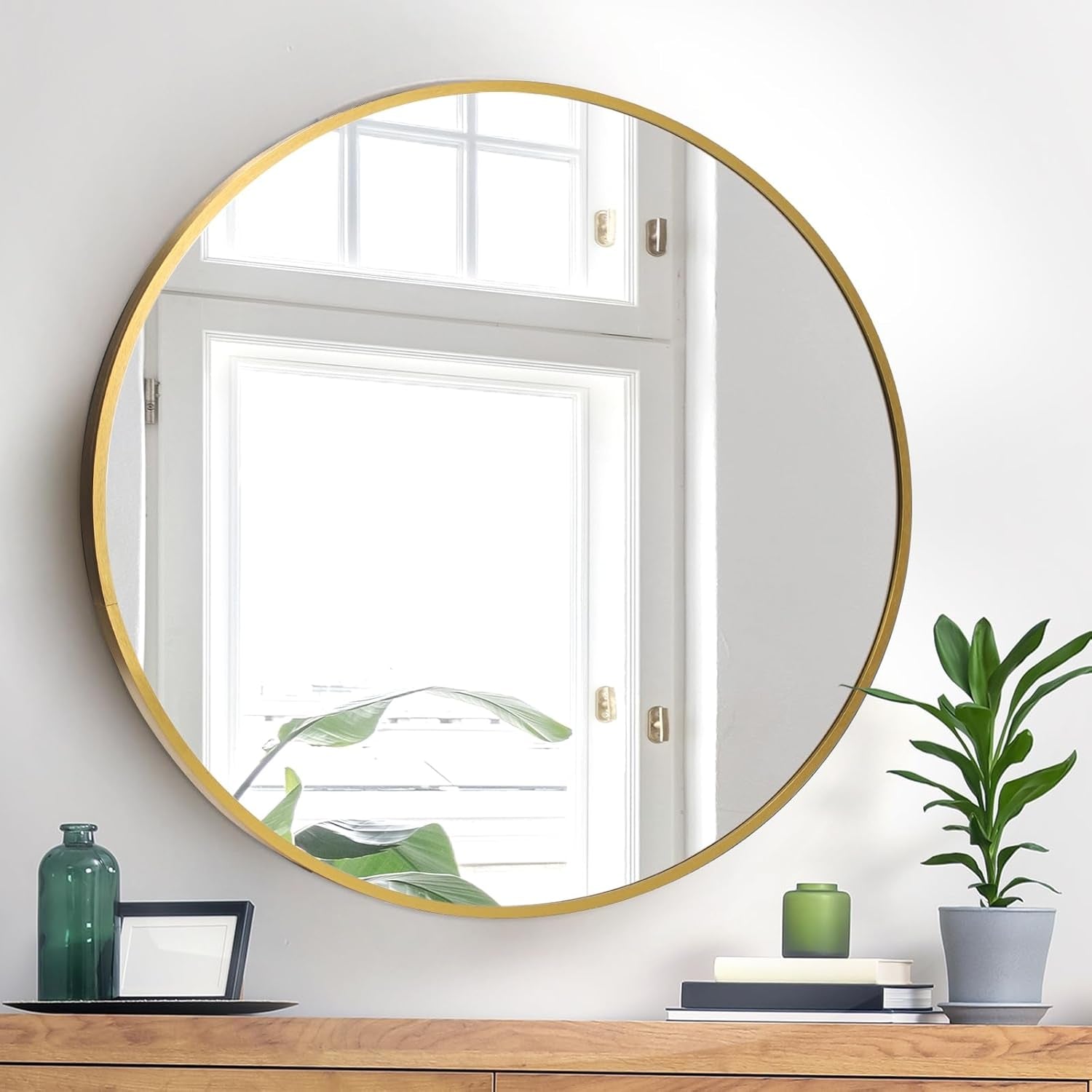 Wall Mirror 80Cm round Makeup Mirror Home Furniture Gold