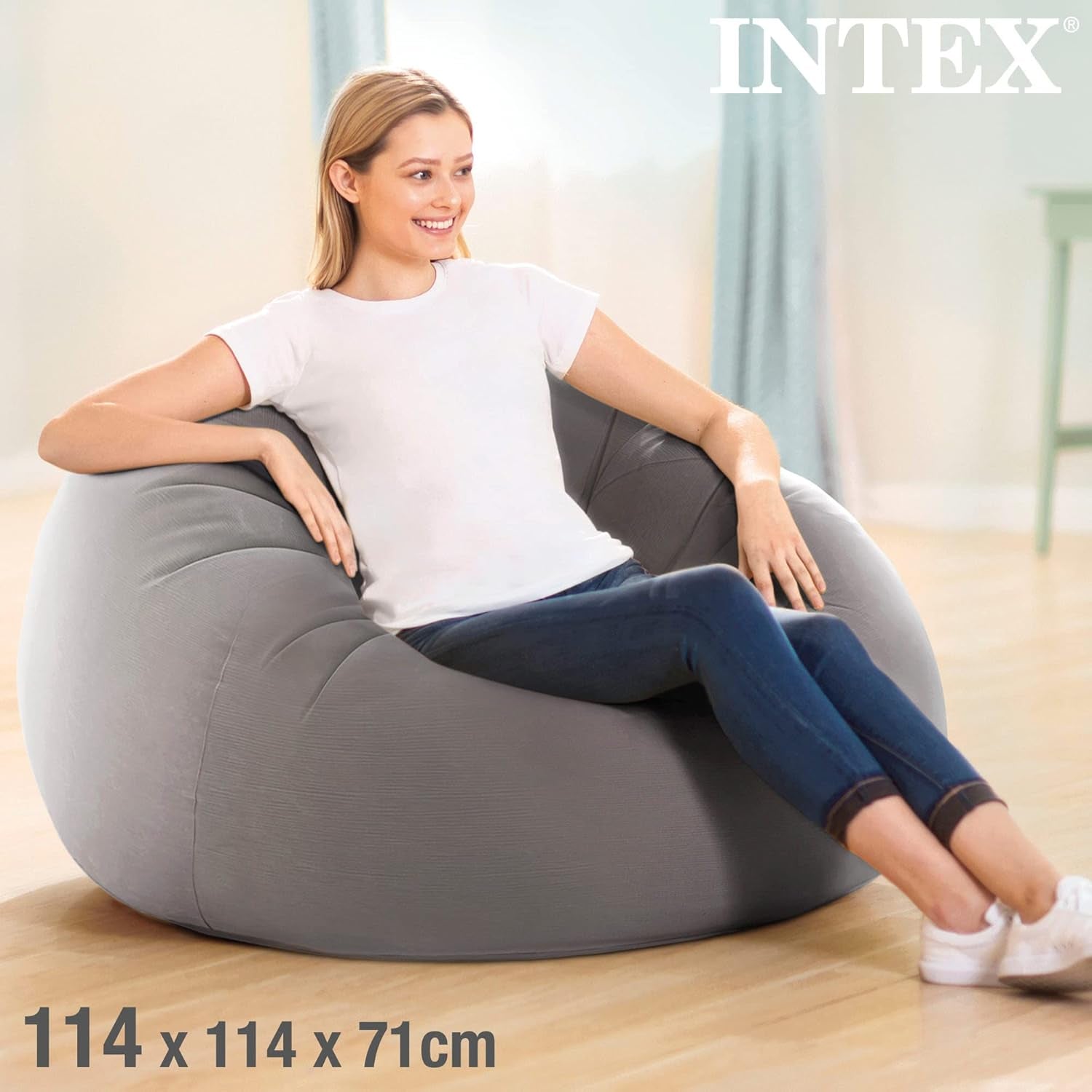 68579NP - Beanless Bag Chair, Size 1.14Mx1.14Mx71Cm