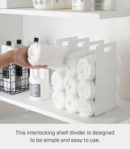Yamazaki Home Tower White Interlocking Towel Organizer (Set of 2)
