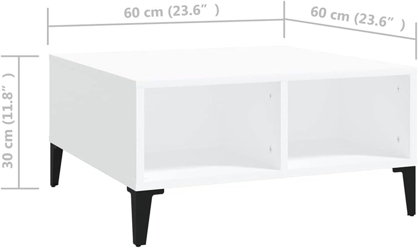 Coffee Table White 60X60X30 Cm Engineered Wood Home Coffee Table