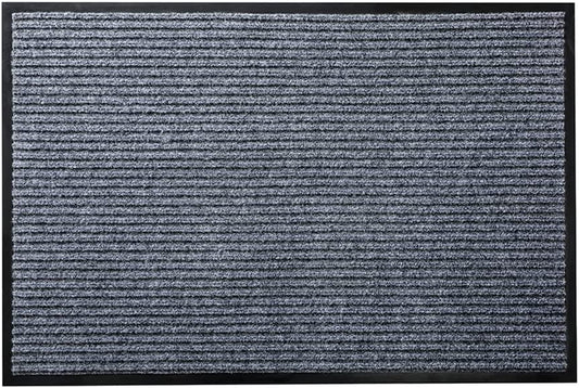 Outdoor Indoor Entrance Doormat, Grey Floor Mats with Shoe Scraper and Rubber Backing, All Weather Door Mats for High Traffic Areas, Durable and Easy to Clean (50Cm*80Cm)