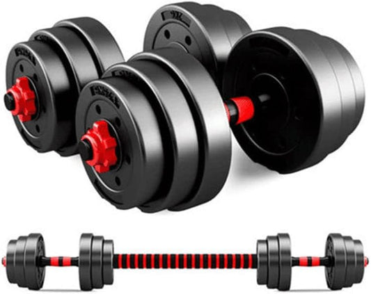 30Kg Adjustable Dumbbell Set Barbell Home Gym Exercise Weights Fitness