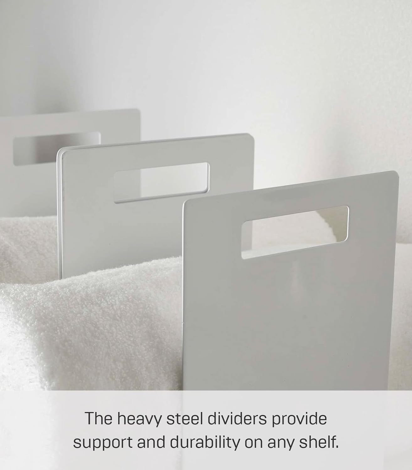 Yamazaki Home Tower White Interlocking Towel Organizer (Set of 2)