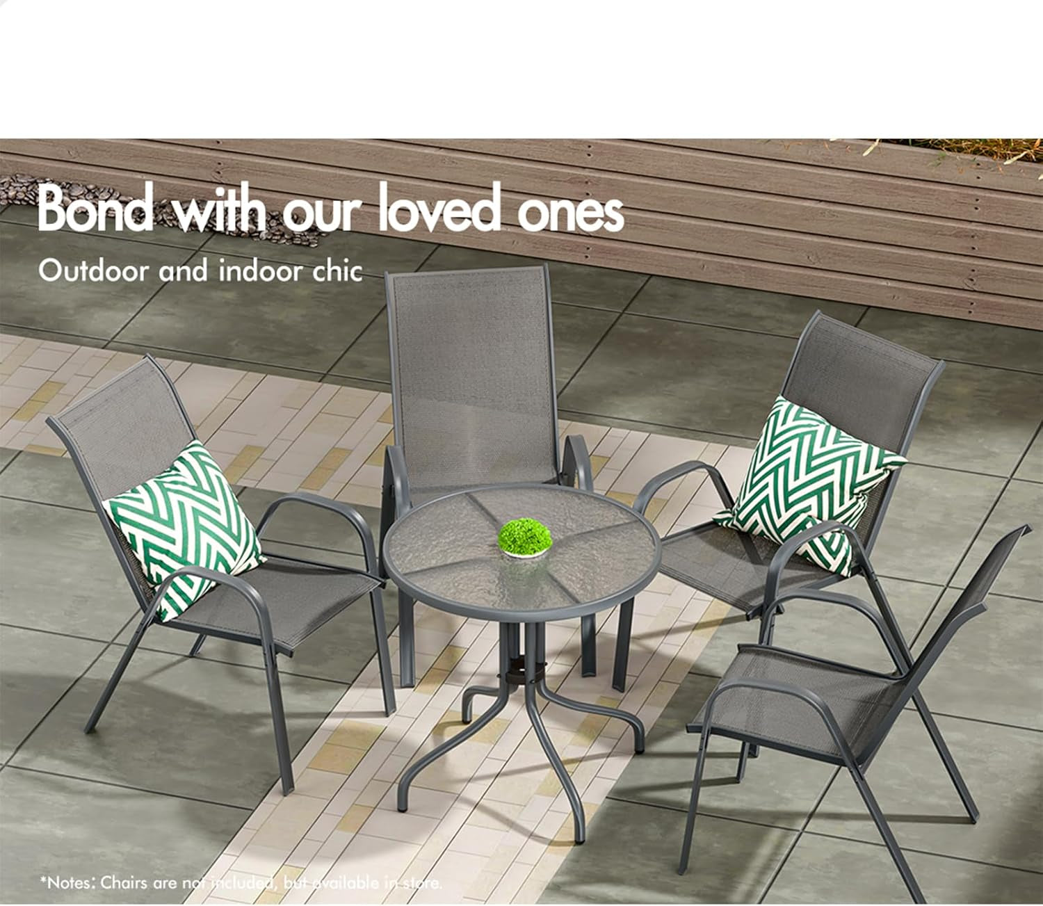 Outdoor Patio Bistro Table Uv-Resistant R60X70Cm, round Coffee Table with Metal Frame for Lounge Conversation Set Furniture, Dining Desk for Outdoor Chairs, Grey