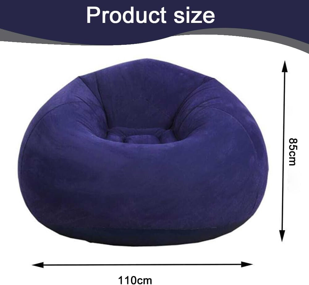 Inflatable Sofa with Air Pump, Inflatable Lounge Chair, Air Couch Footrest, Lazy Necessity Furniture, Gaming Reading