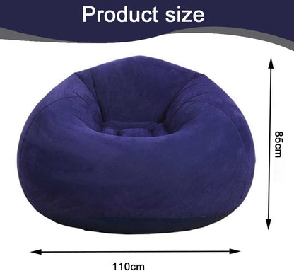 Inflatable Sofa with Air Pump, Inflatable Lounge Chair, Air Couch Footrest, Lazy Necessity Furniture, Gaming Reading