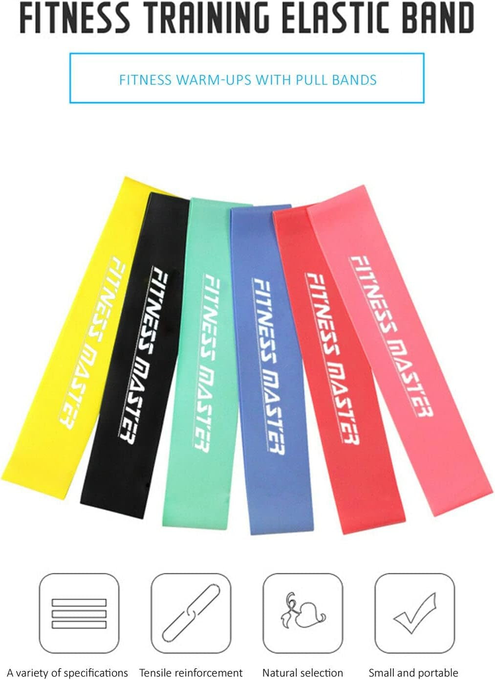 6PCS Resistance Loop Bands Mini Band Exercise Crossfit Strength Fitness Gym Yoga