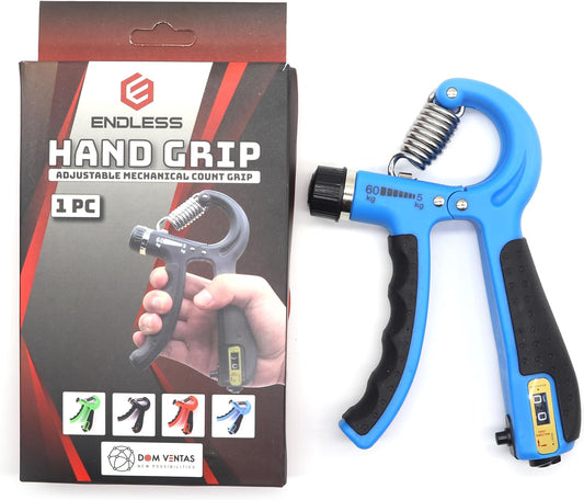 EL1041 Adjustable Hand Grip Strengthener from 5 Kg to 60 Kg Resistance Level with Counter| Exercise Equipment to Use in Home and Gym for Forearm and Finger Power Gripper Exercises