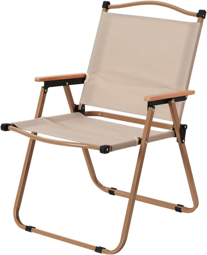 Folding Camping Chair, Beach Chairs Camp Portable Outdoor Patio Furniture Garden Backyard Hiking Fishing Picnic, Steel Ultralight with Handle Heavy Duty