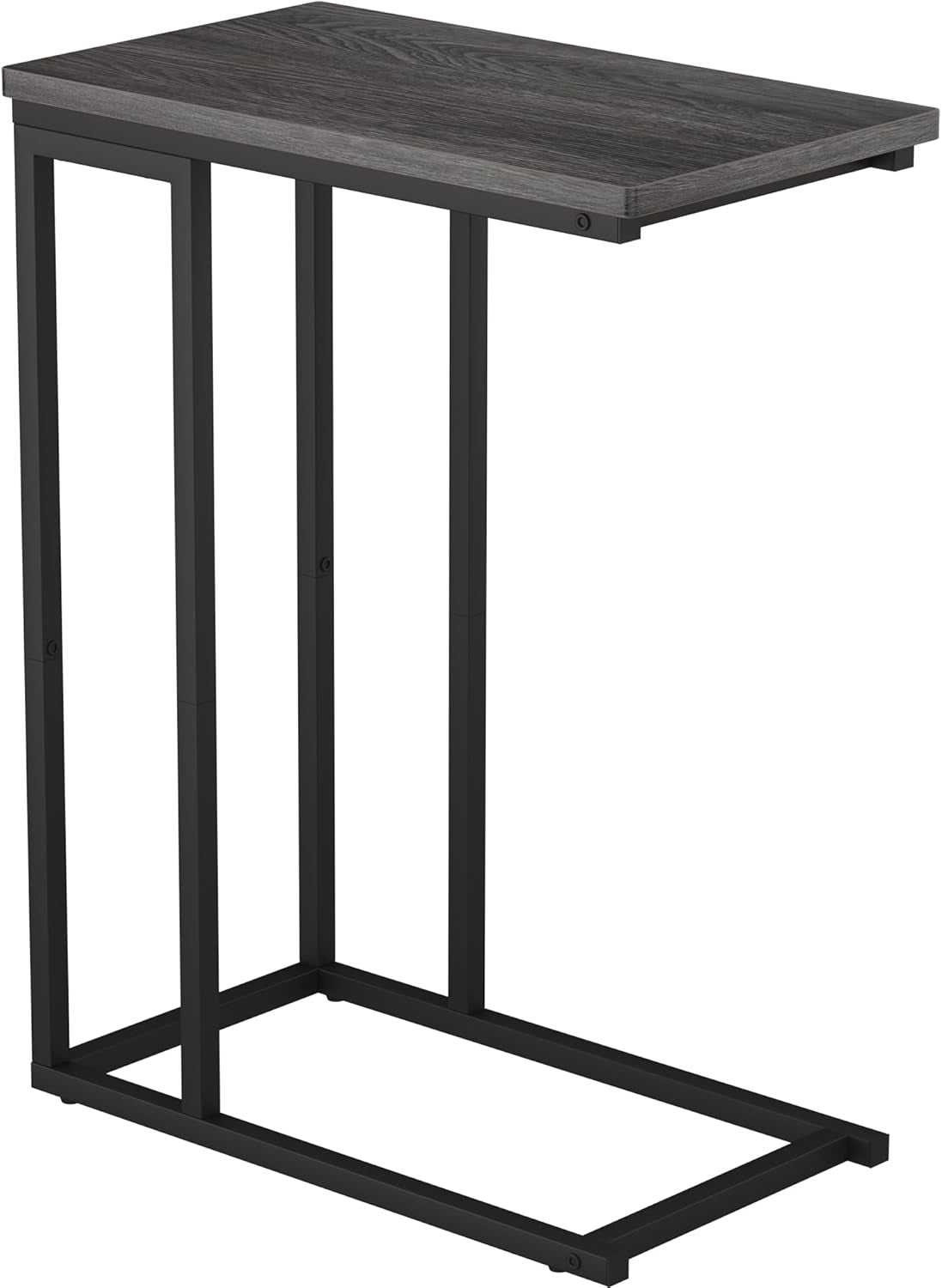 Narrow C Shaped End Table - Space-Saving Side Table for Living Room, Bedroom, Sofa Small Spaces, Oak
