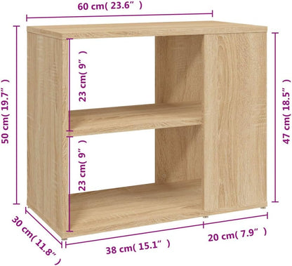 Side Cabinet Home Indoor Living Room Bedroom Side Sofa Table Shelf Sideboard Storage Furniture Home Organiser Sonoma Oak Engineered Wood