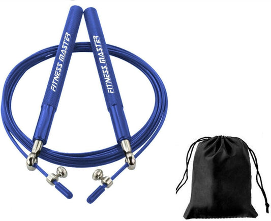3M Adjustable Steel Jump Rope with Dual Bearings for Gym Boxing Blue