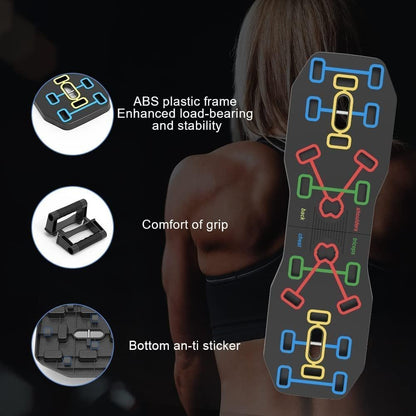 Push up Board, Portable Multi-Function Foldable 10 in 1 Push up Bar, Push up Handles for Floor,Professional Push up Strength Training Equipment