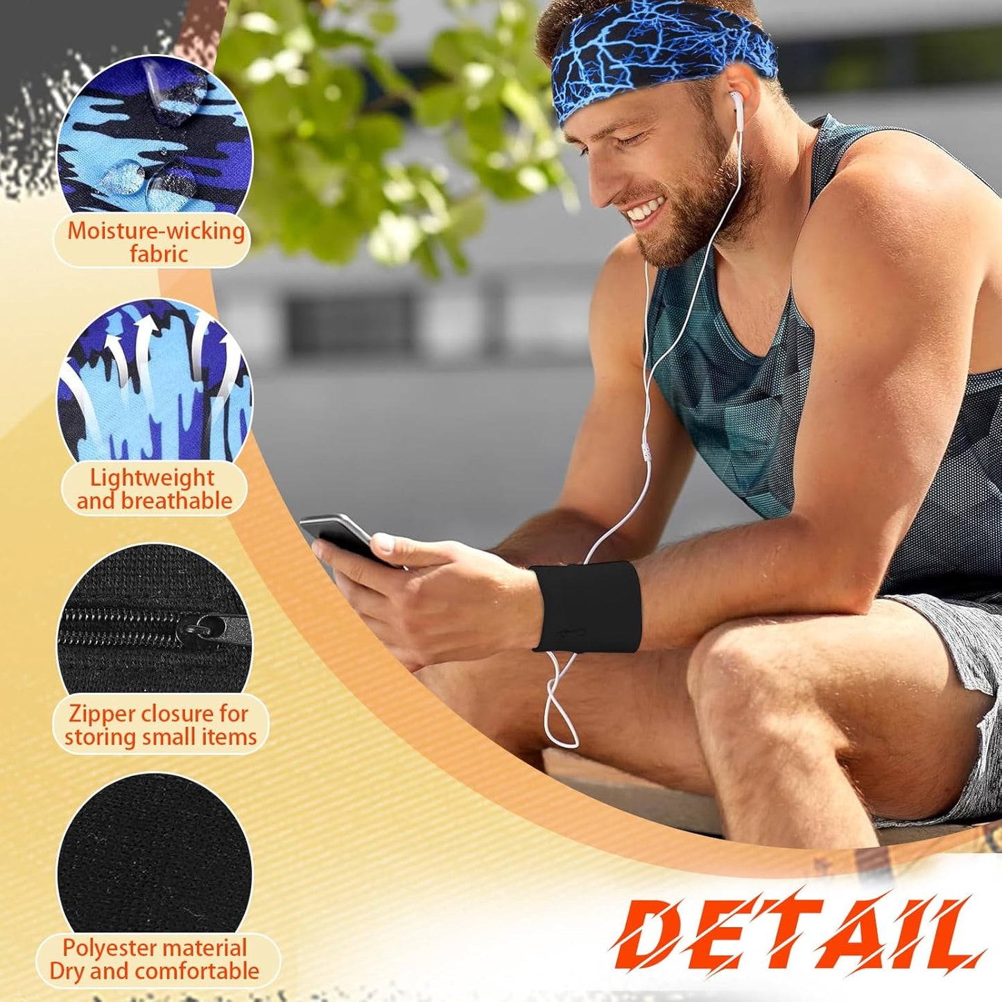 Pack of 6 Sweatbands, Unisex Sweatbands, Tennis, Fitness Sweatbands, Sports, Sweatband Children'S Wrist for Yoga, Running, Cycling, Basketball, Jogging, Fitness
