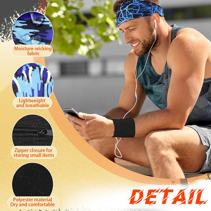Pack of 6 Sweatbands, Unisex Sweatbands, Tennis, Fitness Sweatbands, Sports, Sweatband Children'S Wrist for Yoga, Running, Cycling, Basketball, Jogging, Fitness