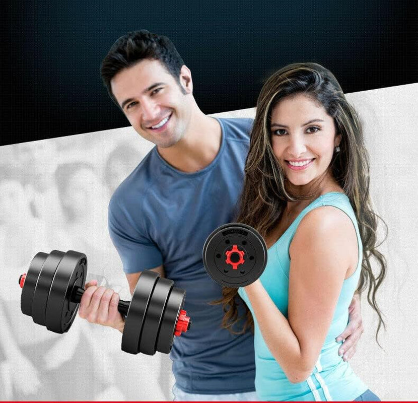 30Kg Adjustable Dumbbell Set Barbell Home Gym Exercise Weights Fitness