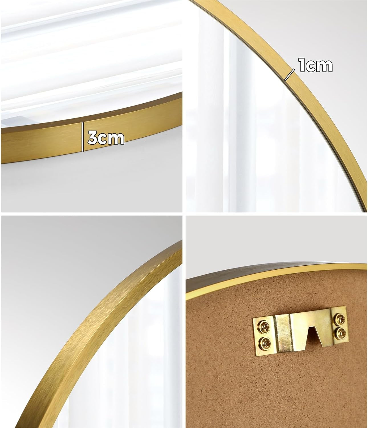 Wall Mirror 80Cm round Makeup Mirror Home Furniture Gold