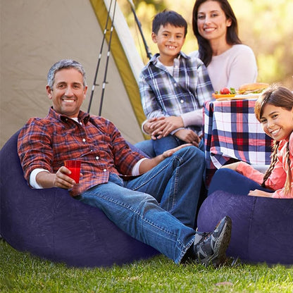 Inflatable Sofa with Air Pump, Inflatable Lounge Chair, Air Couch Footrest, Lazy Necessity Furniture, Gaming Reading