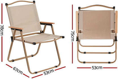 Folding Camping Chair, Beach Chairs Camp Portable Outdoor Patio Furniture Garden Backyard Hiking Fishing Picnic, Steel Ultralight with Handle Heavy Duty