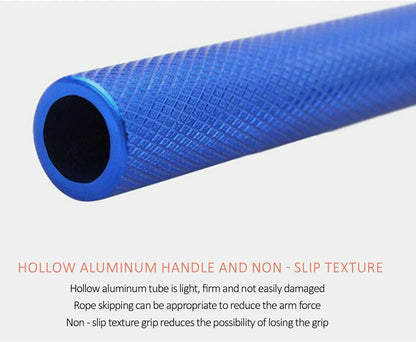 3M Adjustable Steel Jump Rope with Dual Bearings for Gym Boxing Blue