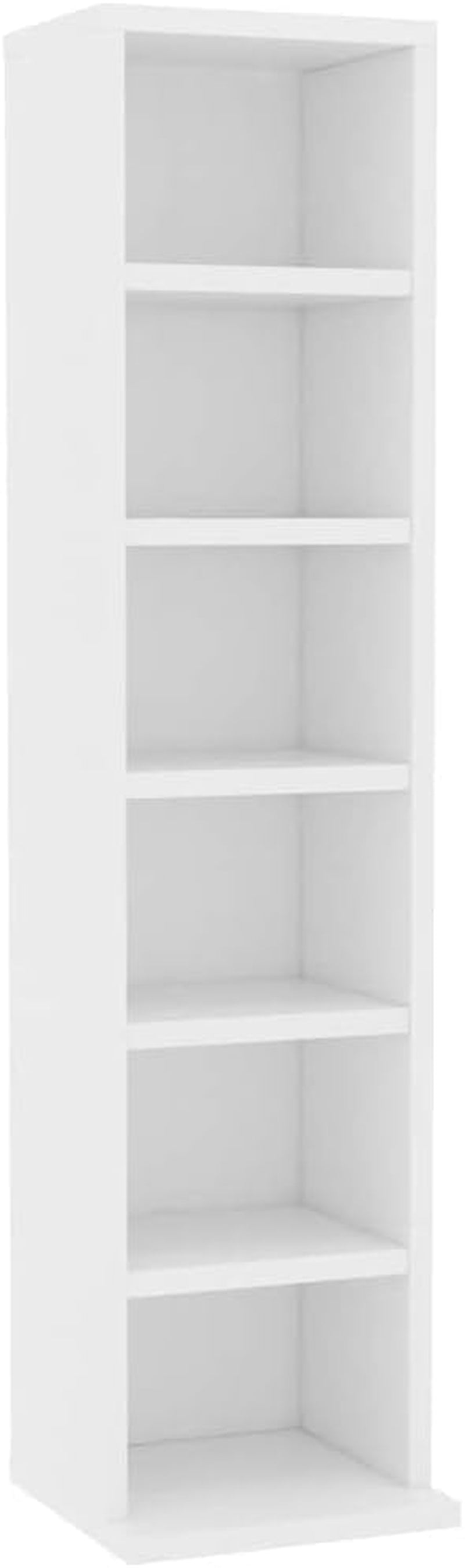 CD Cabinet - Engineered Wood Storage Unit with Open Compartments - Ideal as Office Filing Cabinet or Bedroom Cabinet - White