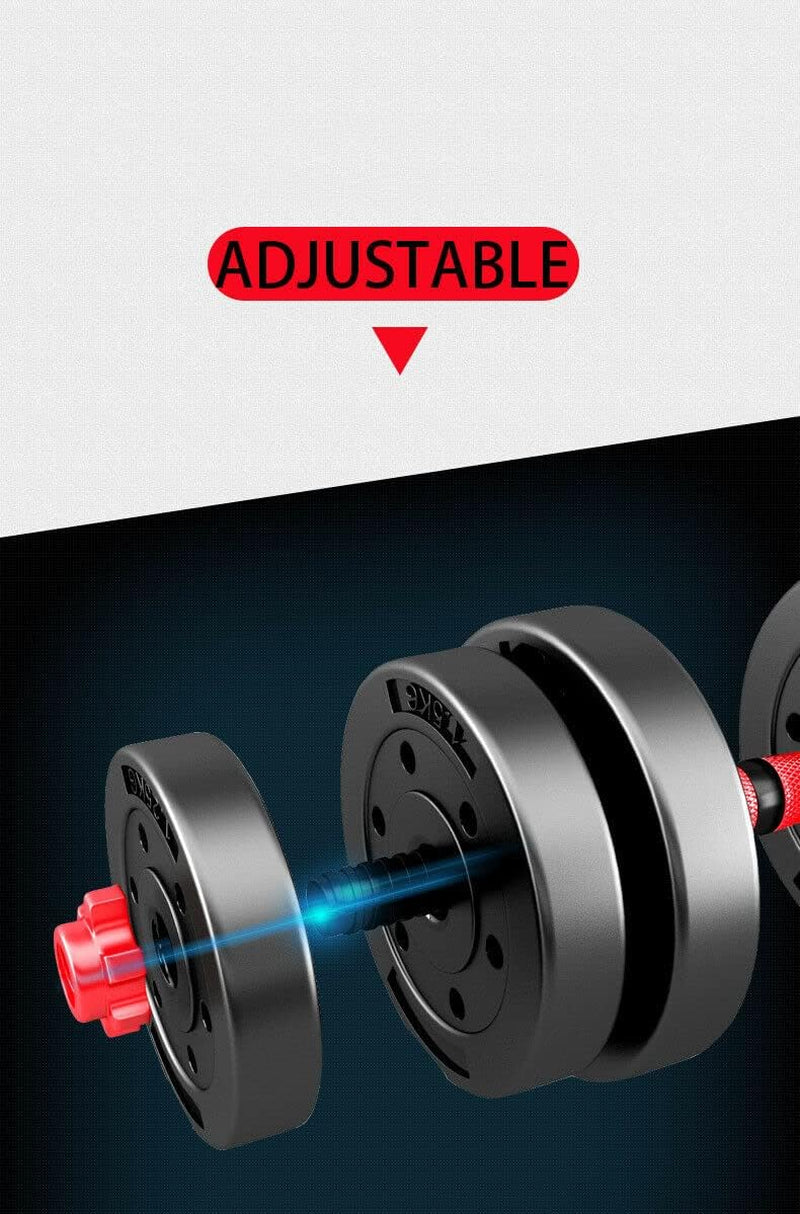 30Kg Adjustable Dumbbell Set Barbell Home Gym Exercise Weights Fitness