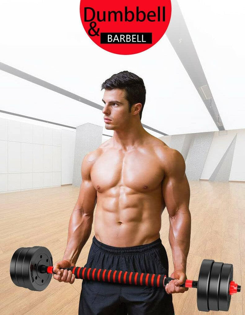 30Kg Adjustable Dumbbell Set Barbell Home Gym Exercise Weights Fitness