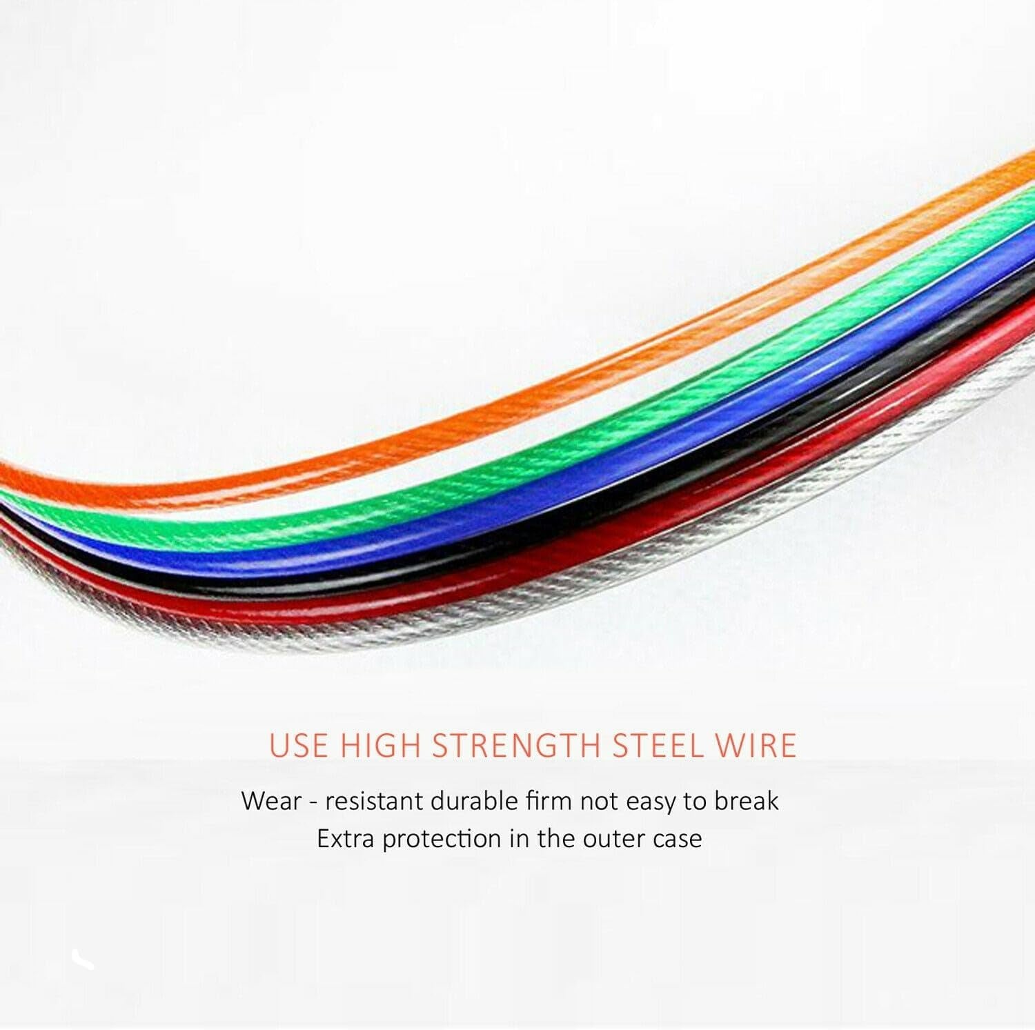 3M Adjustable Steel Jump Rope with Dual Bearings for Gym Boxing Blue