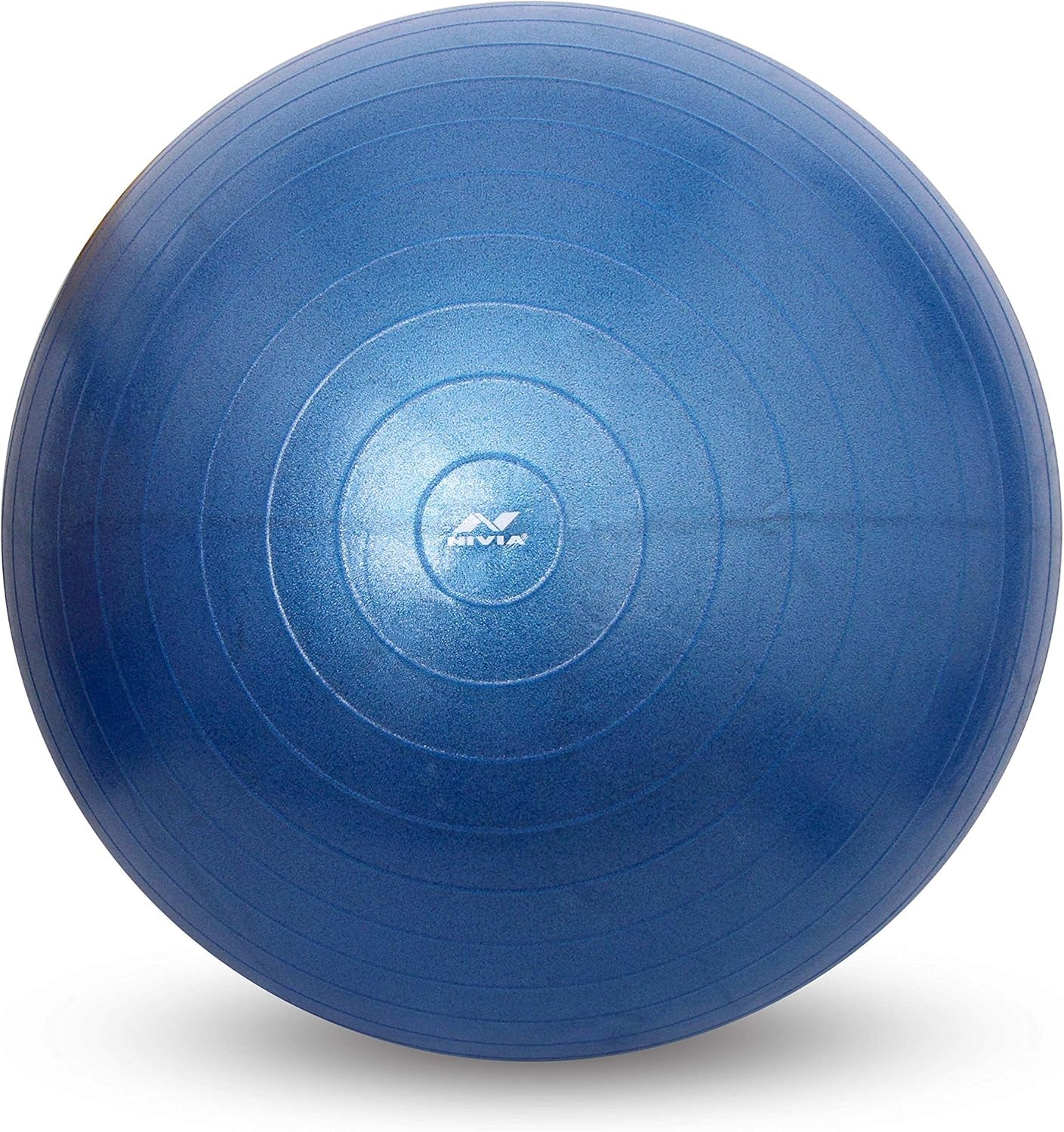 Unisex Adult Antiburst Ball (Blue) | with Footpump | 85 CM | Polyvinyl Chloride (PVC) | round Shape for Exercise, Workout, Home Gym Equipment